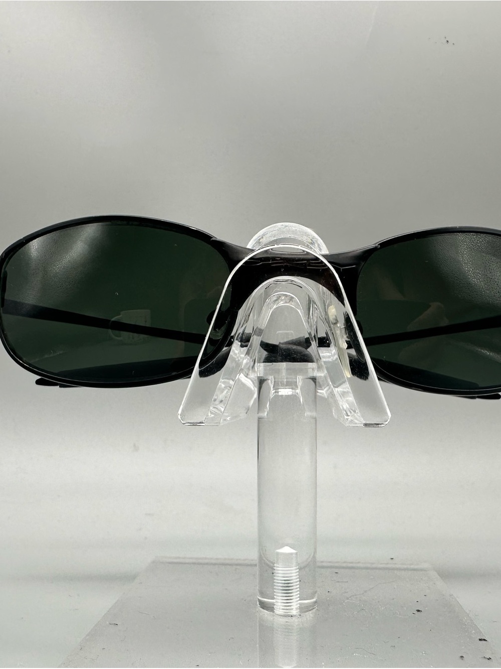 Oakley A Wire Sunglasses Matte Black Metal Frame Dark Grey Lens Vintage